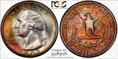 1943-D 25C DDO FS-101 MS66+