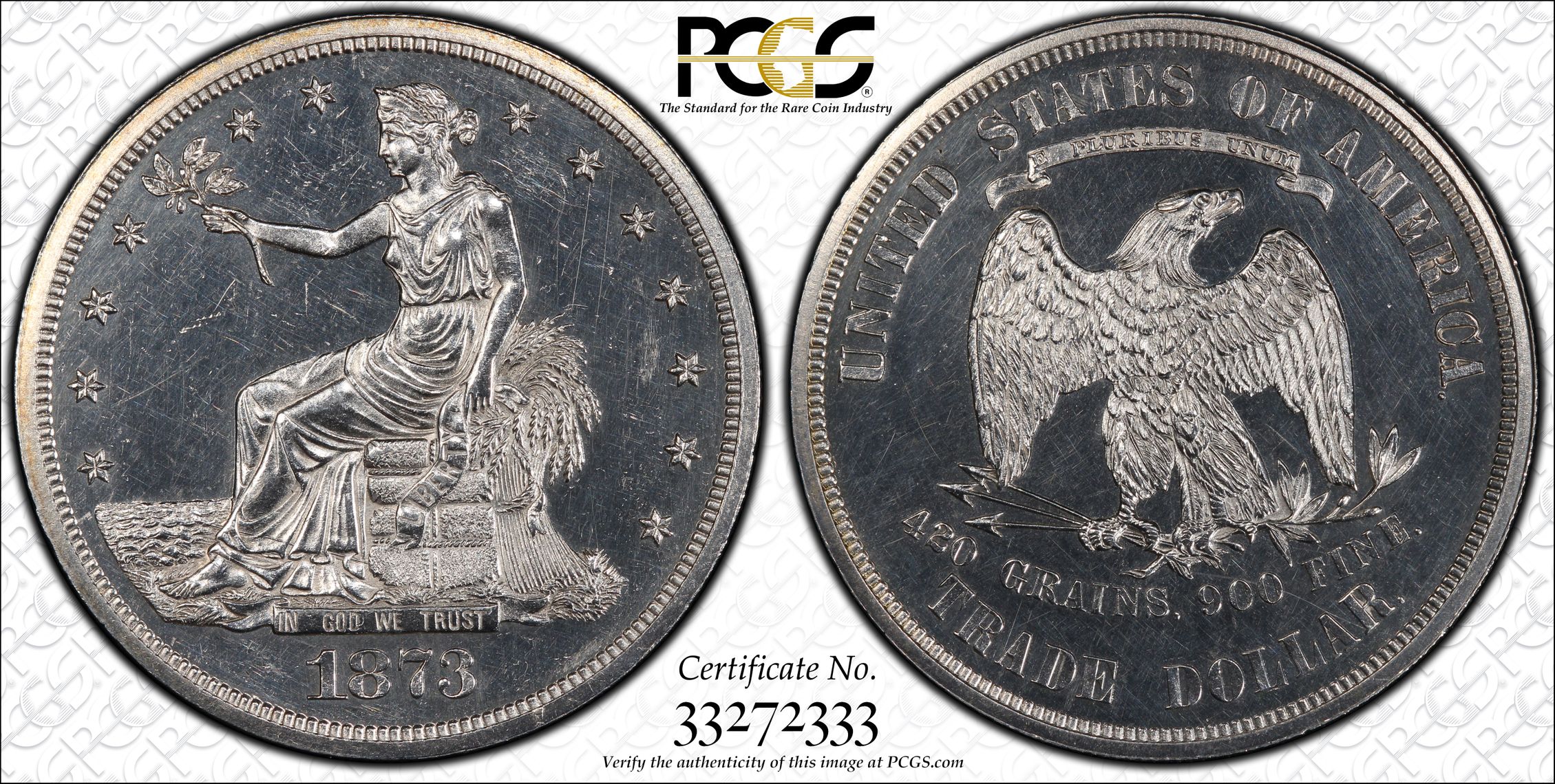 PCGS Certificate Verification Coin Details for Cert #33272333