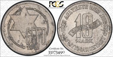 1943 10 Mk Lodz Ghetto Al MS62