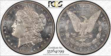 1898 $1 MS64PL
