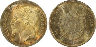1868-BB 1 Fr Gad-463 F-215 Petit BB MS65