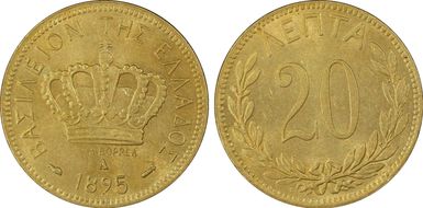 1895-A 20 Lep MS63
