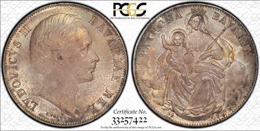 1869 Thaler Madonna MS65