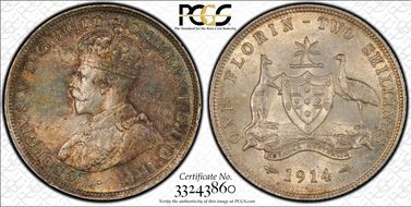 1914 Florin MS62