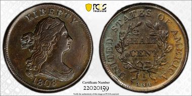 1808 1/2C C-3 MS61BN