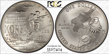 1991-D $1 Korea MS69