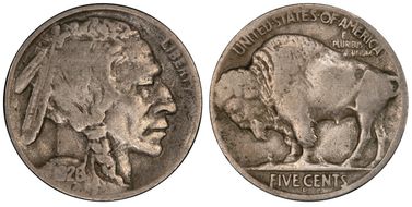 1926-D 5C 2 Feathers FS-401 F15