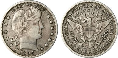 1894-S 25C VF30