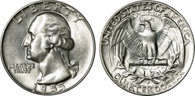 1955-D 25C MS64