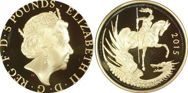 2015 £5 S-L42 Prince George 2nd Birthday Ag PR68DCAM