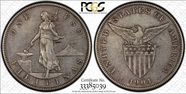 1904-S Peso XF40