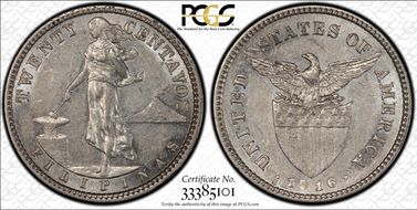 1916-S 20C AU53