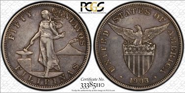 1903 50C KM-167  Ag XF40