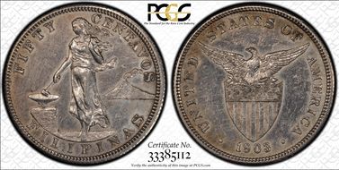 1903 50C KM-167  Ag N1