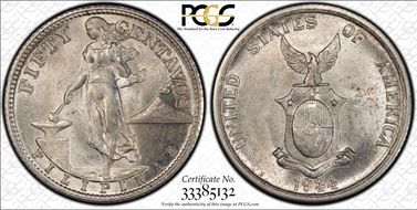 1944-S 50C KM-183  Ag MS63