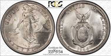 1944-S 50C KM-183  Ag MS64