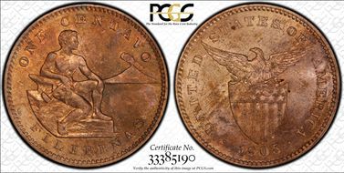 1905 1C KM-163 MS63RB