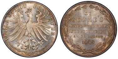 1849 2 Gul Goethe's Birth KM-343 MS65