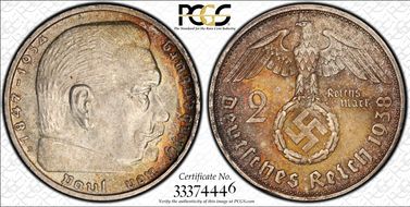 1938-B 2 Mk J-366 MS65+