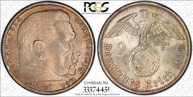 1938-B 2 Mk J-366 MS65+