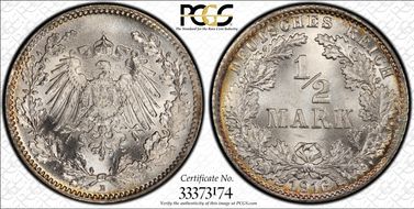 1916-D 1/2 Mk J-16 MS67+