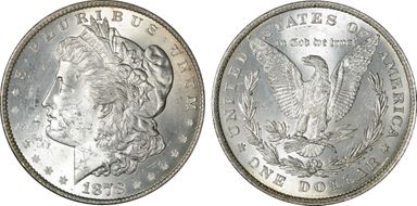 1878 8TF $1 VAM 14.10 Cracked Bonnet MS63