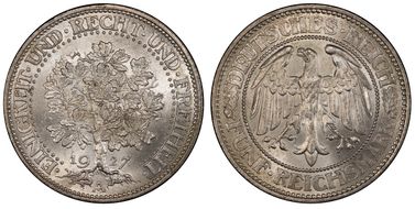 1927-A 5 Mk Oak Tree J-331 MS66