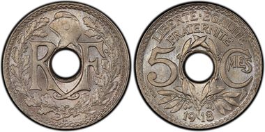 1918 5C Gad-169 F-121 MS67