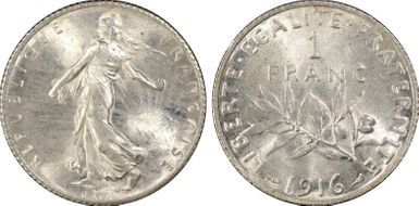 1916 1 Fr Gad-467 F-217 MS65