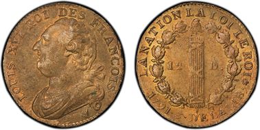 1791-A 12 Den Gad-15 Rosette MdC MS63