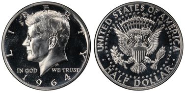 1964 50C Accented Hair PR67CAM