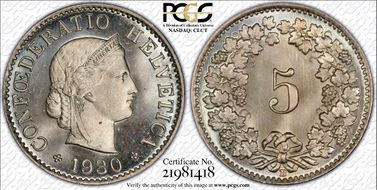 1930 B 5 Rap MS68