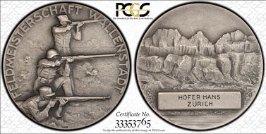 1934 Medal St. Gallen R-1244a Matte MS65