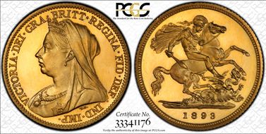 1893 1/2 Sov S-3878 Old Head PR62DCAM