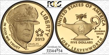 2013-W $5 5 Star Generals MacArthur PR69DCAM