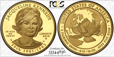2015-W $10 Jacqueline Kennedy PR69DCAM