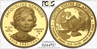 2015-W $10 Jacqueline Kennedy PR70DCAM