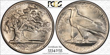 1935 50C Connecticut MS64