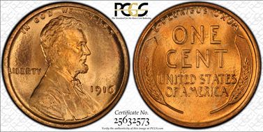 1916 1C MS67+ RD