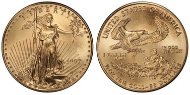 1997 $25 Gold Eagle MS70