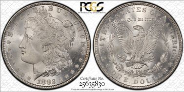 1882 $1 MS66+