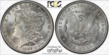 1884-O $1 MS67