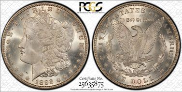 1893 $1 MS66