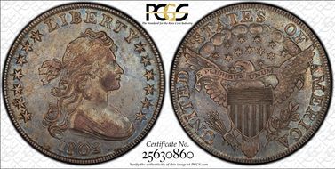 1802 $1 BB-241 AU50