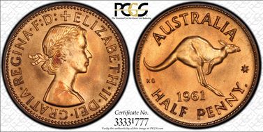 1961 Y. (p) 1/2D PR65RD