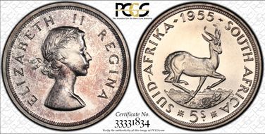 1955 5 Shil PR64