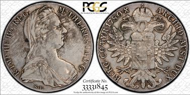 "1780"-S.F. Thaler Modern Restrike (1853-Present) XF45