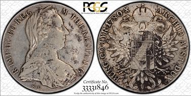 "1780"-S.F. Thaler Modern Restrike (1853-Present) VF35
