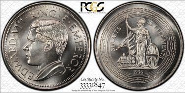 "1936" (1984) Medal FM67b Edward VIII CuNi RE Fantasy MS65