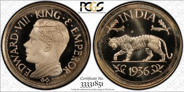 "1936" (1984) Medal FM46a PE Edward VIII Silver Fantasy PR67DCAM